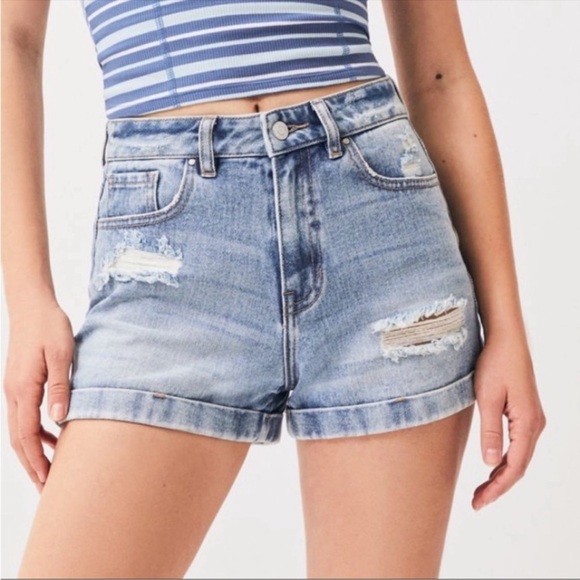 PacSun Distressed Mom Shorts Size 25 - Picture 1 of 7